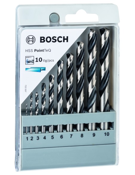 SET 10 UDS BROCA METAL HSS POINTTEQ