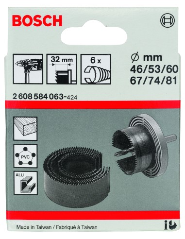 SET DE SIERRAS DE CORONA PARA MADERA: 6 UDS