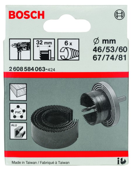 SET DE SIERRAS DE CORONA PARA MADERA: 6 UDS