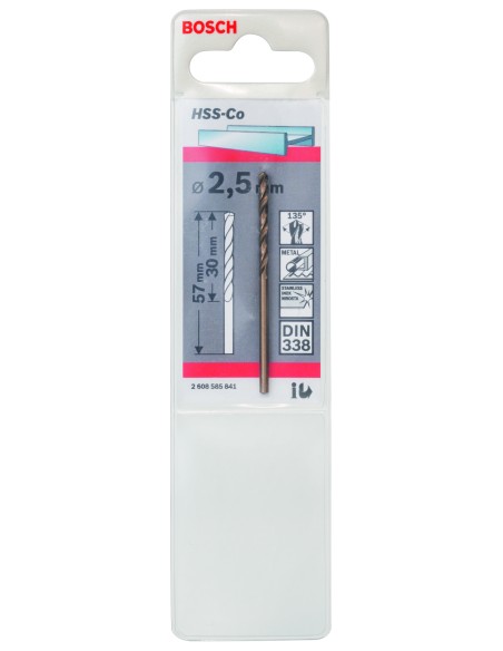 BROCA BOSCH METAL HSS-CO 2,5X57MM.STAND