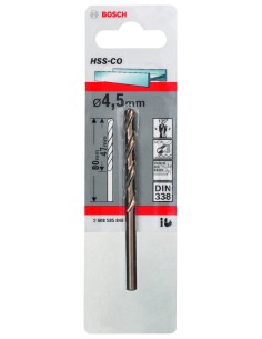 BROCA BOSCH METAL HSS-CO 4,5X80MM.STAND 2