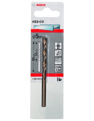 BROCA BOSCH METAL HSS-CO 5,0X86MM.STAND