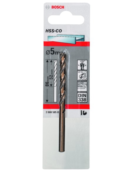 BROCA BOSCH METAL HSS-CO 5,0X86MM.STAND