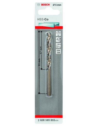 BROCA BOSCH METAL HSS-CO 6,0X93MM.STAND