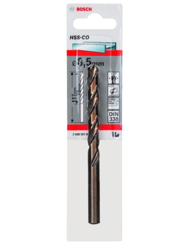 BROCA BOSCH METAL HSS-CO 8,5X117MM.STAN
