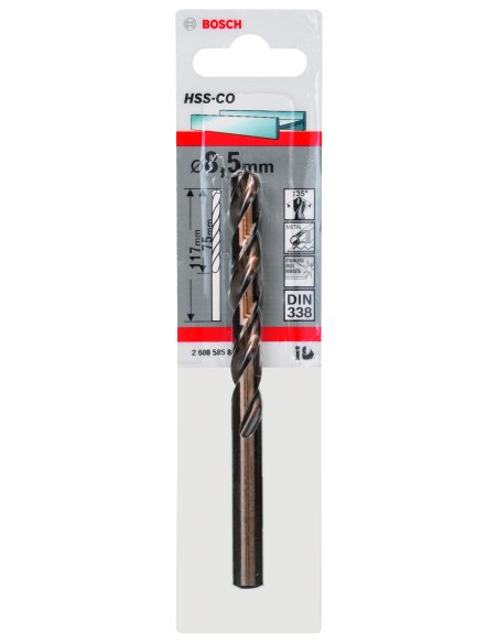 BROCA BOSCH METAL HSS-CO 8,5X117MM.STAN