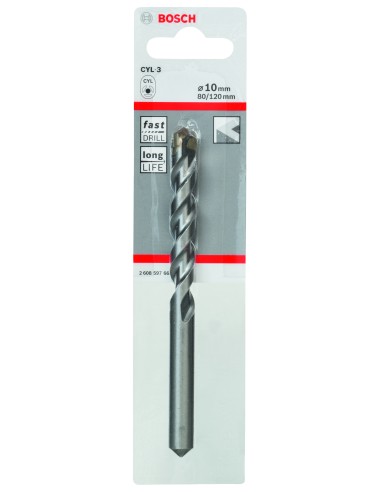 BROCA BOSCH SILVER PERC.10X 80MM