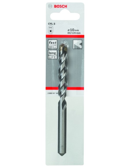 BROCA BOSCH SILVER PERC.10X 80MM