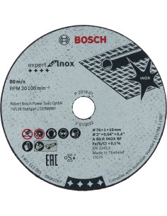 PACK 5UN DISCO CORTE RECTO EXPERT INOX : 76 X 10 X 1MM