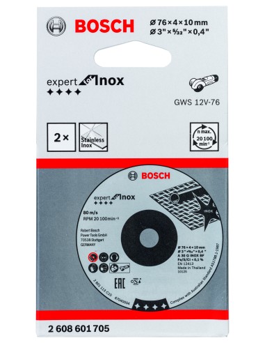 DISCO DESBASTE 76X10X4MM:2UDS.