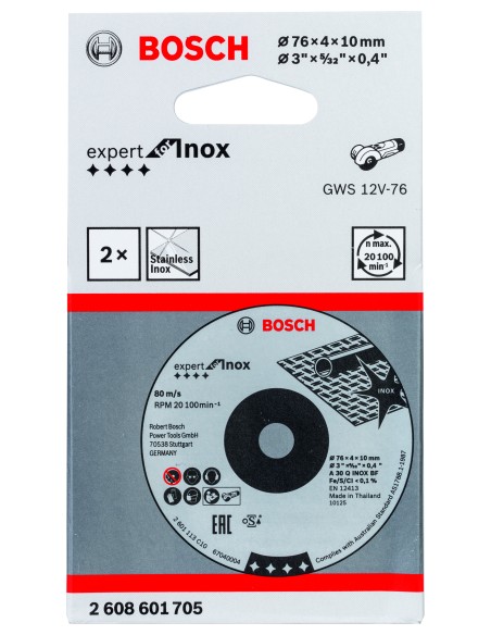 DISCO DESBASTE 76X10X4MM:2UDS.