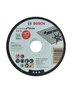 DISCO HIERRO 115MM.INOX RAPIDO 1MM. STANDARD