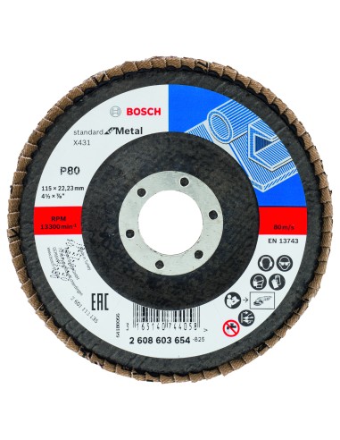 LAMINILLAS X431 STANDARD METAL: 115MM CONICO FV G80