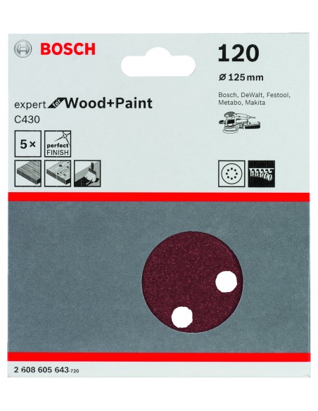 LIJA PARA LIJ EXENT 125MM GR120X5 UDS.