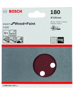 LIJA PARA LIJ EXENT 125MM GR180X5UDS