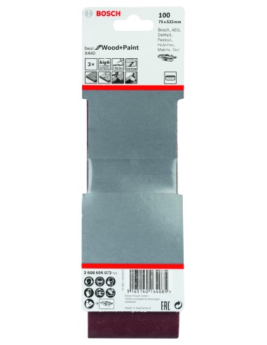 LIJA PARA LIJ BANDA 75X533 GR100X3 UDS.