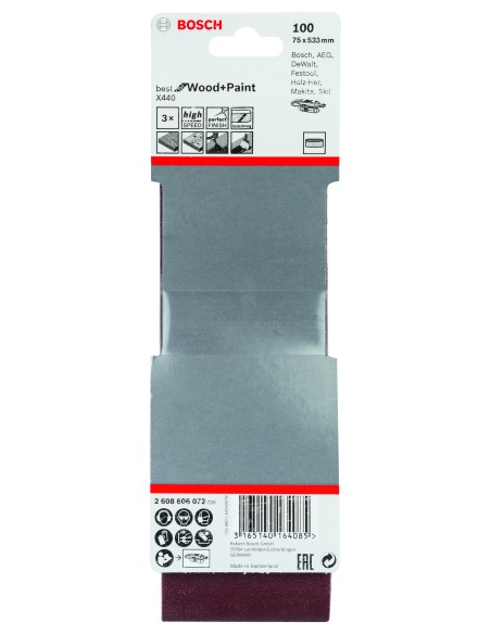 LIJA PARA LIJ BANDA 75X533 GR100X3 UDS.