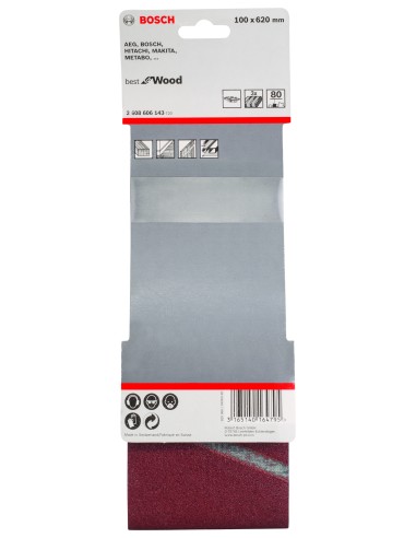 LIJA BANDA X440: 100 X 620MM G80 X 3UDS