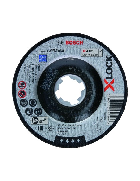 DISCO DE CORTE X-LOCK EXPERT METAL 115 X 2,5MM