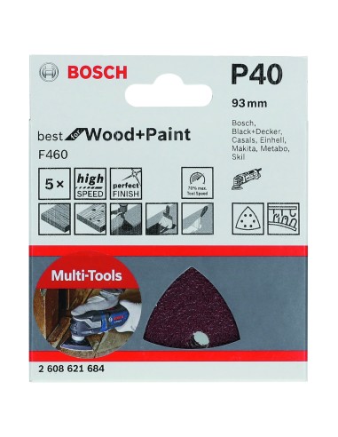 LIJA DELTA F460: 93MM 6P. G40 X5 UDS.