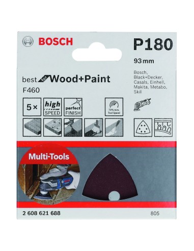 LIJA DELTA F460: 93MM 6P. G180 X 5