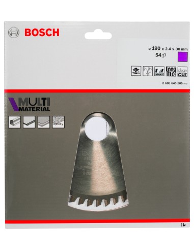 DISCO WIDIA MULTIMATERIAL 190X2.4X30D: 54TR-F