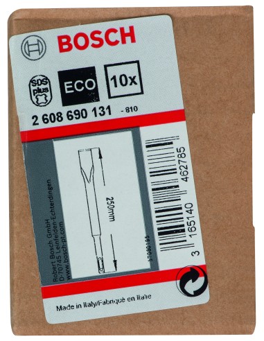 CINCEL ESTANDAR SDS-PLUS: 250X20MM: 10 UDS
