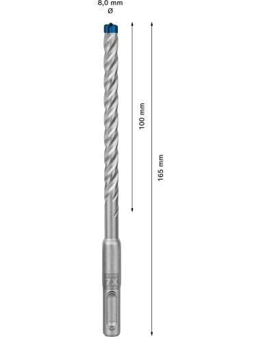 BROCA EXPERT SDS PLUS-7X (ARMADO): 8 X 100 X 165