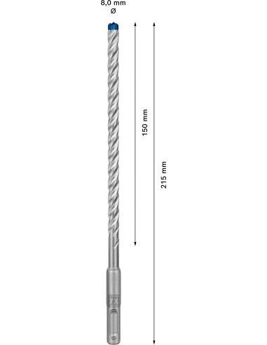 BROCA EXPERT SDS PLUS-7X (ARMADO): 8 X 150 X 215