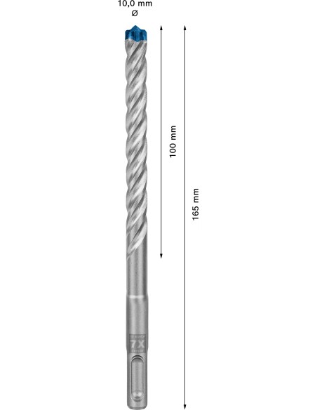 BROCA EXPERT SDS PLUS-7X (ARMADO): 10 X 100 X 165