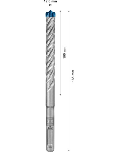 BROCA EXPERT SDS PLUS-7X (ARMADO): 12 X 100 X 165