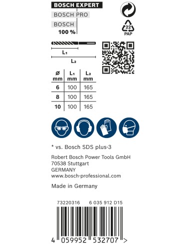EXPERT SDS PLUS-7X (ARMADO): SET 3UDS: 6 8 10MM