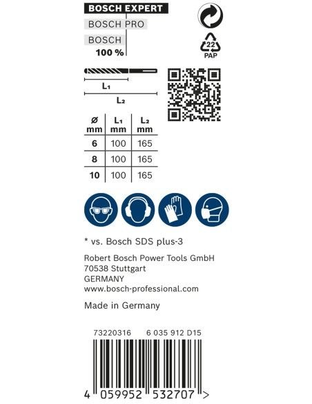 EXPERT SDS PLUS-7X (ARMADO): SET 3UDS: 6 8 10MM