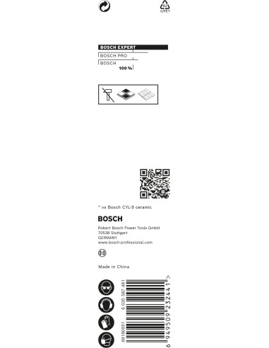 BROCA AZULEJOS EXPERT HEX-9 HARDCERAMIC: 8 X 90