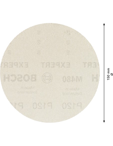 LIJA EXCENTRICA MALLA ABRASIVA EXPERT M480: 150MM. G120 X 5 UDS