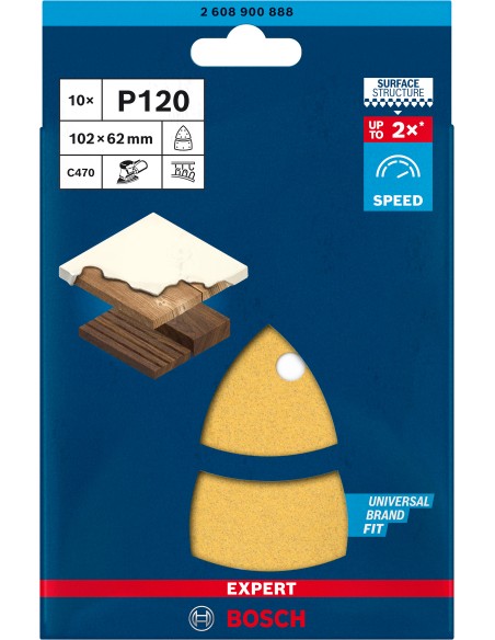 LIJA MULTILIJADORA C470: 102X62 93MM P120 (10UDS)