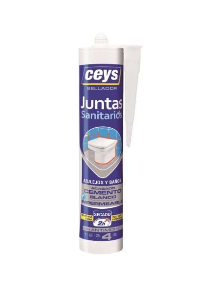 CEYS STOP MOHO JUNTAS SANITARIOS BLANCO MATE CARTUCHO 290ML