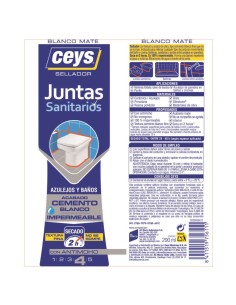 CEYS STOP MOHO JUNTAS SANITARIOS BLANCO MATE CARTUCHO 290ML 2