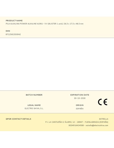 PILAS ALCALINAS R-9 KODAK