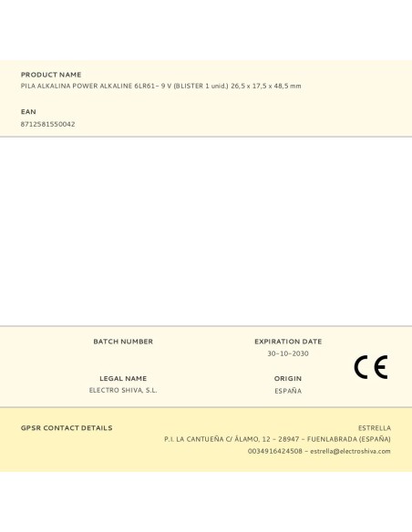 PILAS ALCALINAS R-9 KODAK