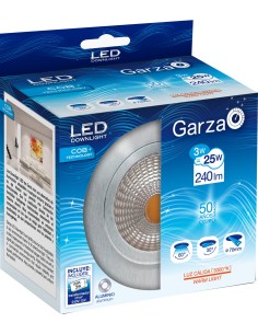 LED DOWNLIGHT 3W 3000K 12V 210LM diam.85*H50mm Aluminio