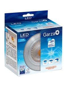 LED DOWNLIGHT 5W 3000K 20V 400LM C/DRIVE ALUM GRIS