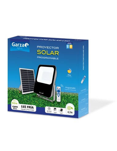 GZ LED FOCO EXT SOLAR 60W C/MANDO 65K