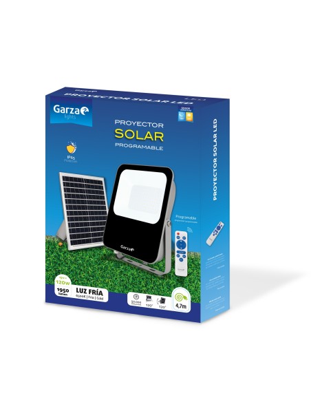 GZ LED FOCO EXT SOLAR 120W C/MANDO 65K