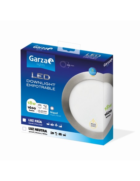 GZ LED DOW.CIRC å225 18W 1600LM 40K NICK