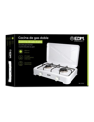 COCINA DE GAS ESMALTADA 2 FUEGOS EDM