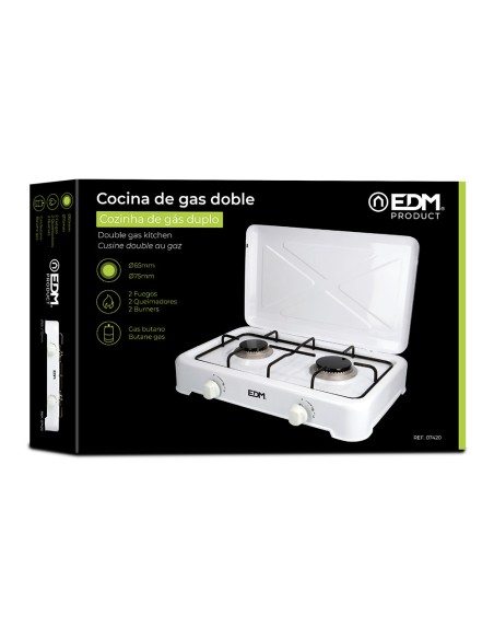 COCINA DE GAS ESMALTADA 2 FUEGOS EDM