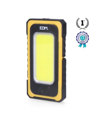 LINTERNA LED SOLAR RECARGABLE CON GANCHO E IMAN COB 10W 750LM EDM
