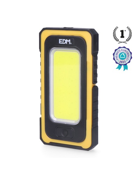 LINTERNA LED SOLAR RECARGABLE CON GANCHO E IMAN COB 10W 750LM EDM