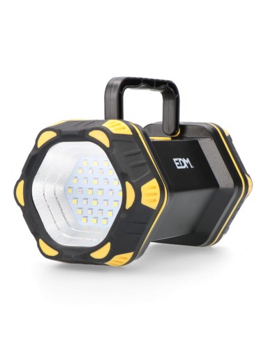 LINTERNA DE MANO CON LED FRONTAL 400LM + LATERAL 200LM EDM